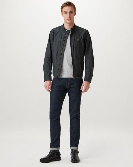 Veste Cirée Belstaff Homme Kelland Bleu Foncé Marine Coton Soldes WD1764805